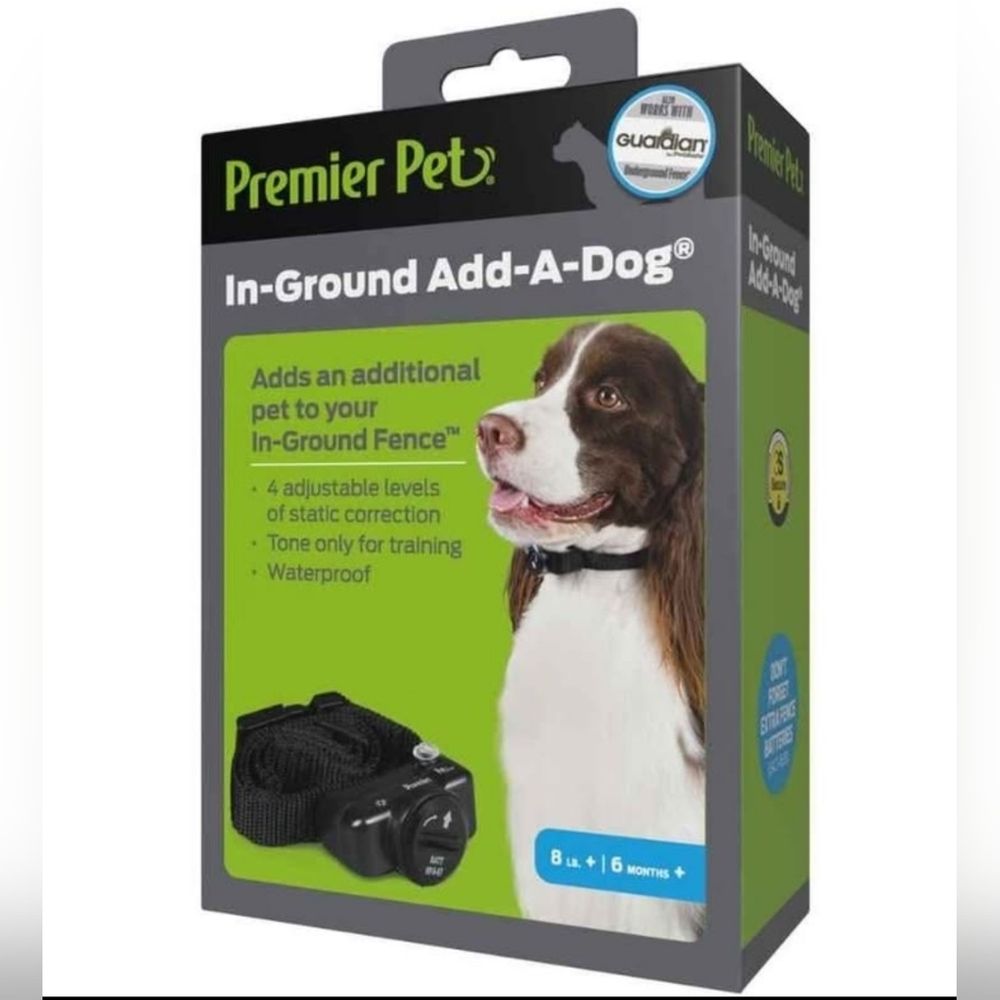 Premier In-Ground Add-A-Dog Collar - Black
